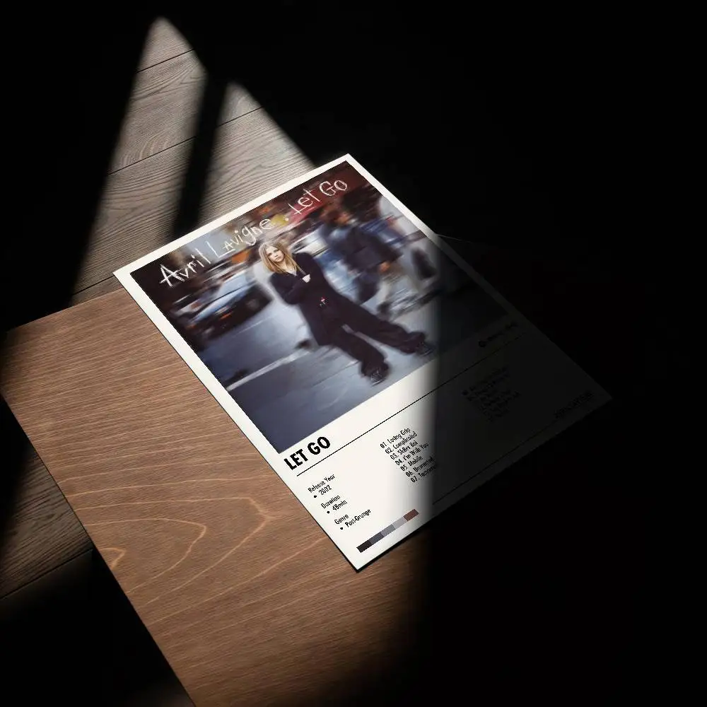 A-Avril L-Lavigne المشارك قائمة التتبع ألبوم الموسيقى غطاء يطبع حائط لوح رسم صورة فنية غرفة المعيشة ديكور المنزل #2