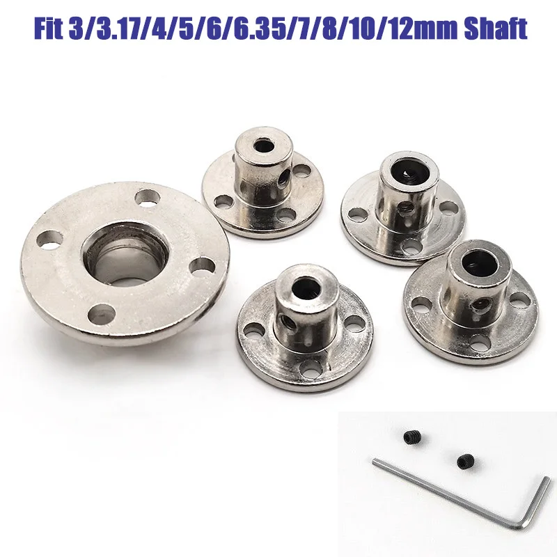 1Pcs3/3.17/4/5/6/6.35/7/8/10/11/12mmRigid Flange Coupling Iron Motor Guide Shaft Coupler Motor Connector Power TransmissionParts