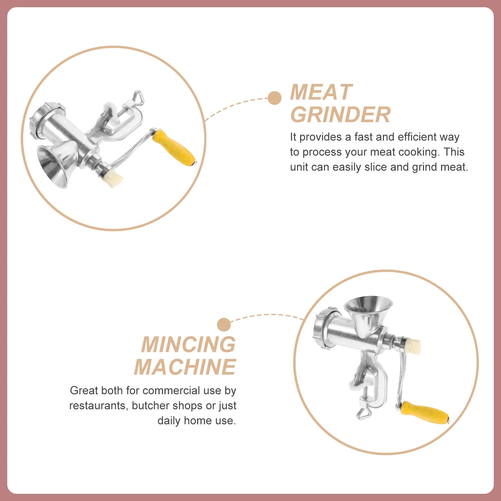 

Manual Meat Mincer Machine Aluminium Alloy Easy Clean Sausage Maker Chopper Grinder Commercial Home Use Efficient