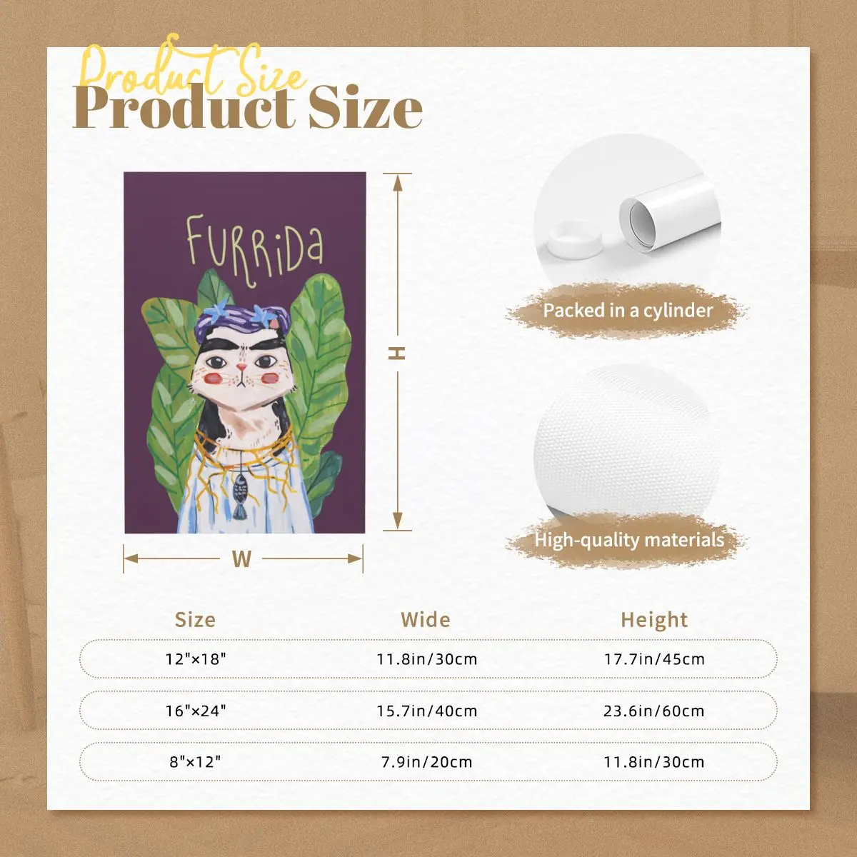 Arte da parede da lona do quarto, 16x24 polegadas, decoração do quarto