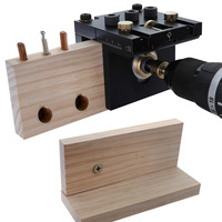 Woodworking hole locator, round wood tenon 2-in-1 hole puncher, woodworking tool, panel furniture hole puncher