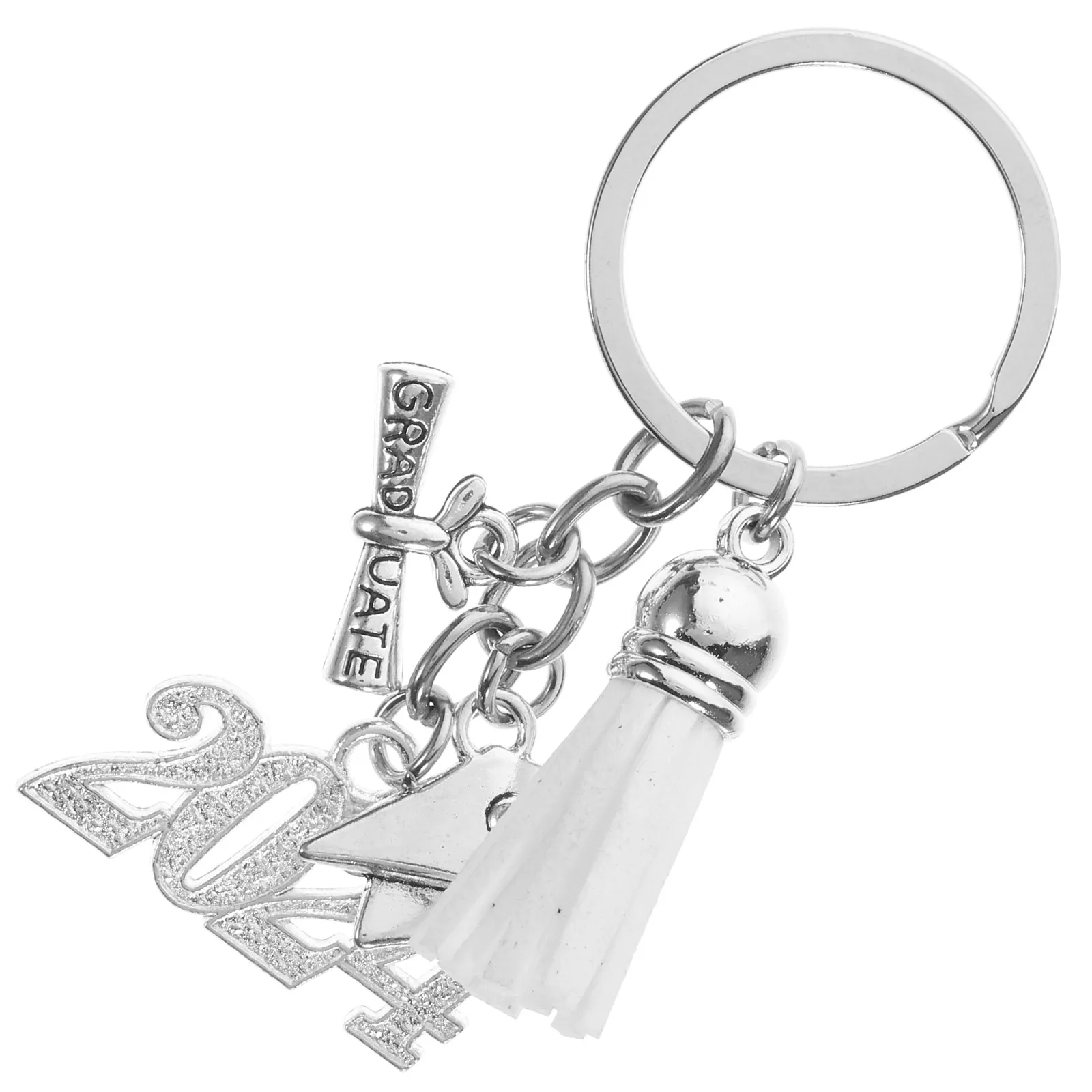 

2024 Graduation Keychains Zinc Alloy Bulk Gifts for College Graduates Tassel Decoration Durable Key Chain Wallet Chain Car