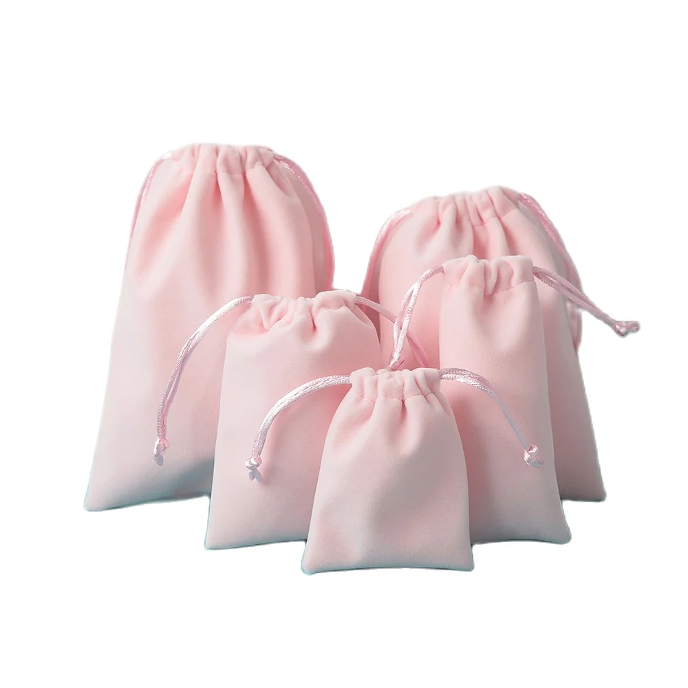 5pcs High Quality 8 Colors Storage Velvet Bags Beads/Tea/Candy/Jewelry Organza Drawstring Bag For Wedding Christmas Gift Pouches