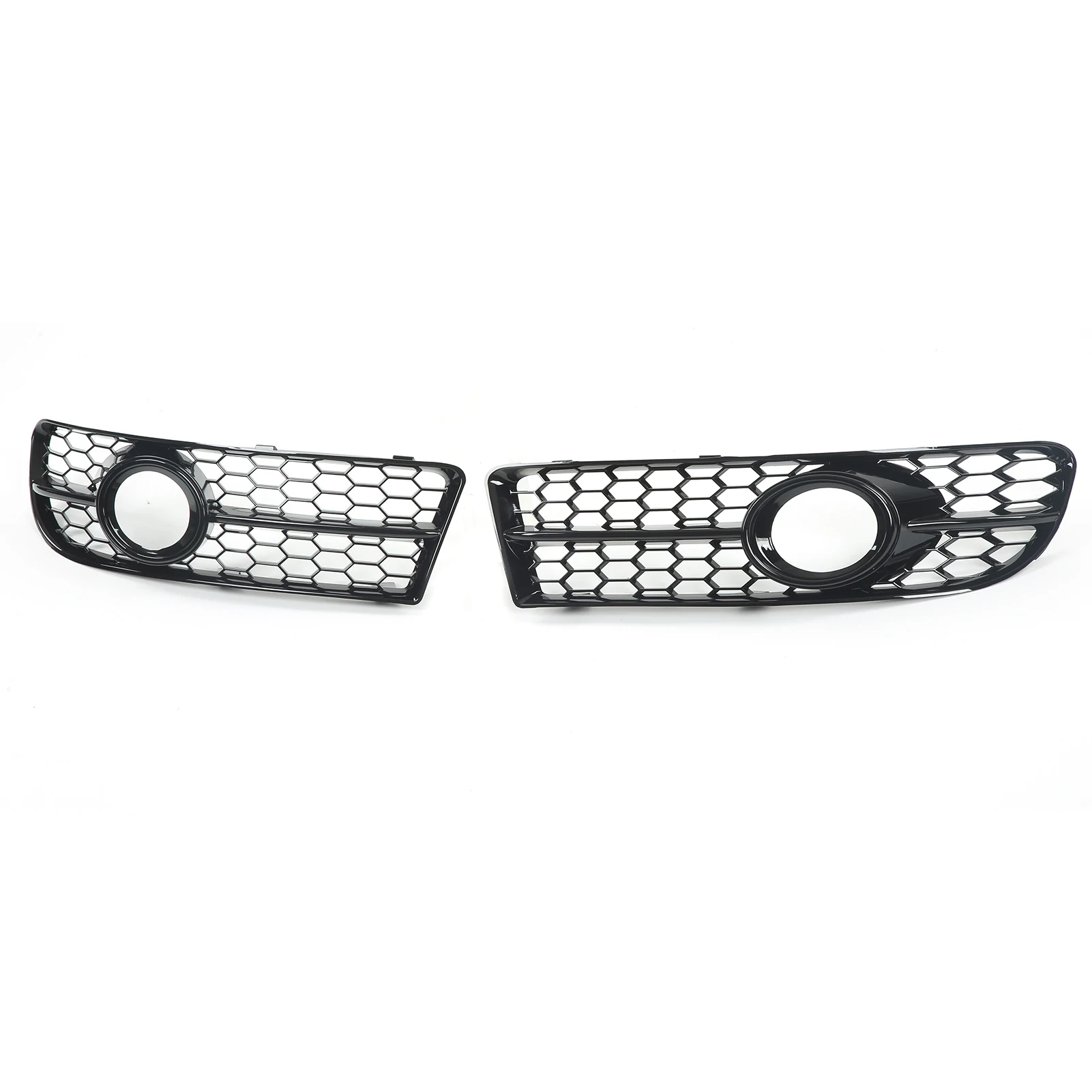 

1 Pair Glossy Black Front Fog Lamp Grille Bezel 8E0807681F - Fog Light Cover Replacement for A4 B7 S4 2005 - 2008