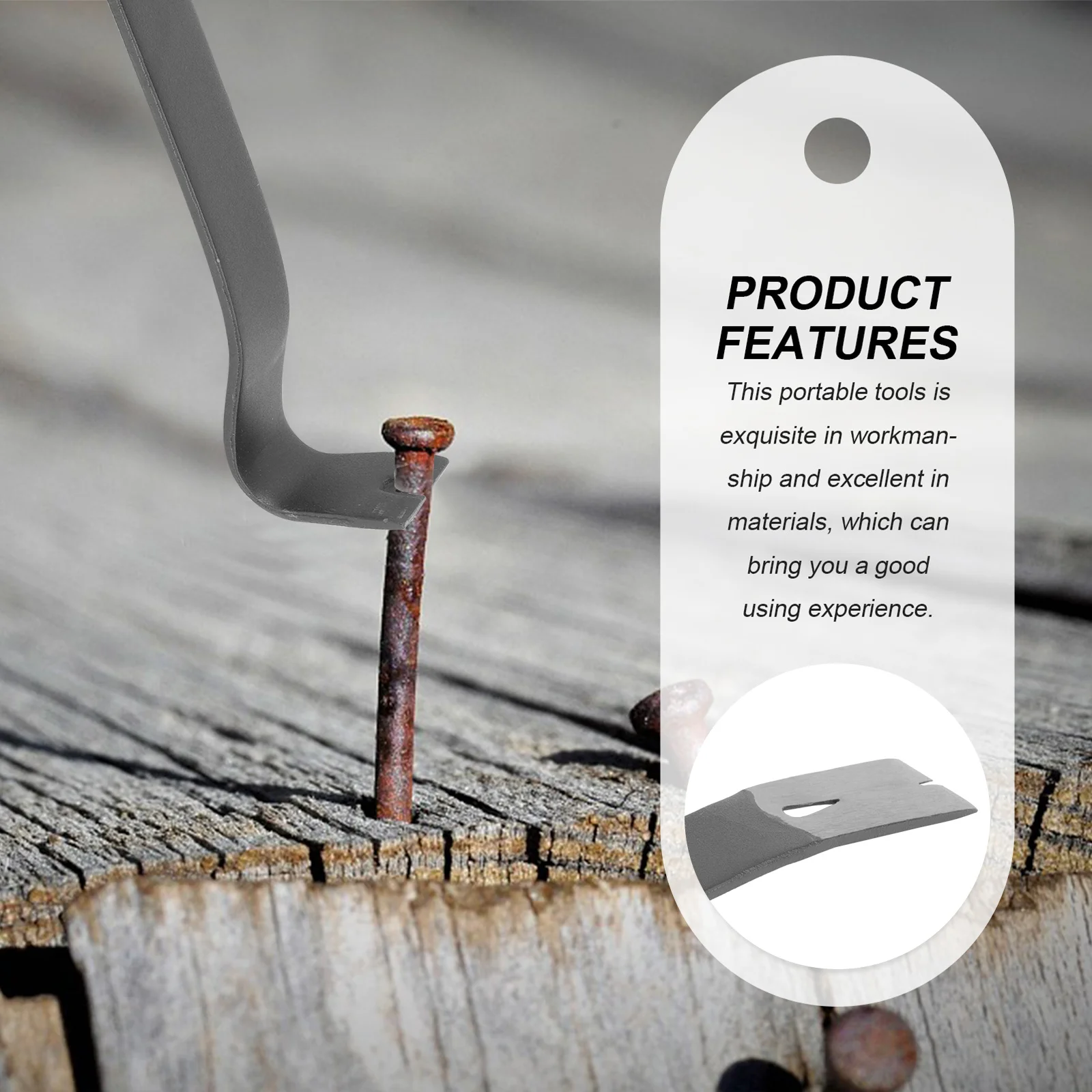 

1pc Wrecking Bar Nail Puller Pry Bar Carbon Steel Staple Remover Tool For Home Furniture Wood Carpet Repair Carpenter Hand