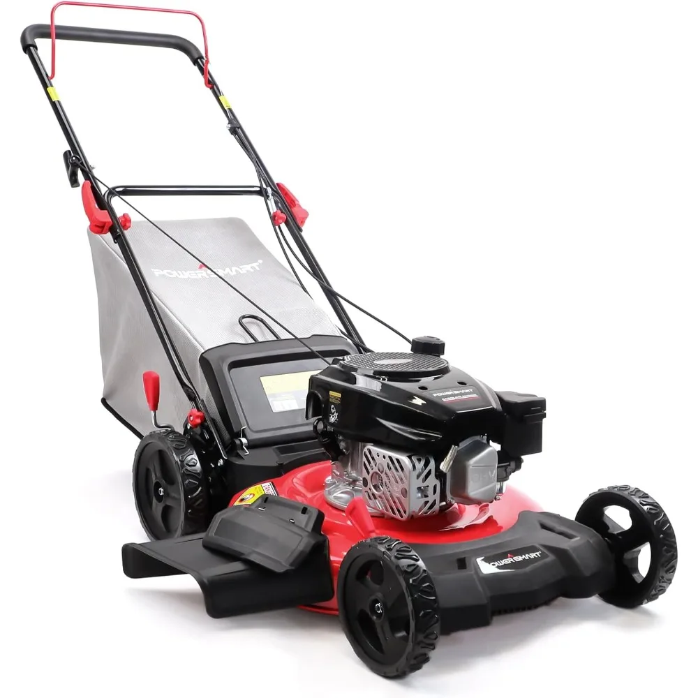 

Lawn Mower Gas Powered, 21-Inch 144cc Engine 3-in-1 Walk-Behind Push Lawn Mower, Oil Included
