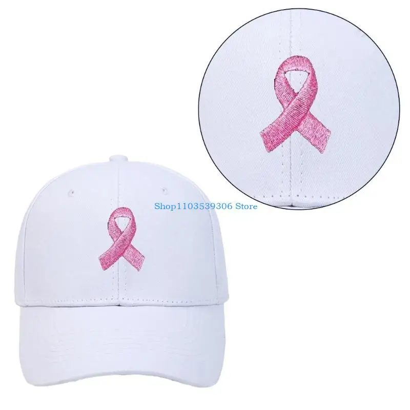 

400A AIDS Awareness Hat for All Age Embroidery Ribbon Baseball Hat Adjustable Women Men Unisex Sun Cap for Outdoor Activities