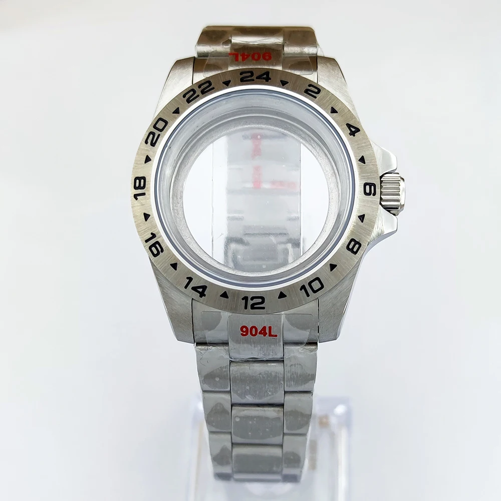 

NH35 case 40mm case Watch case men's steel case Sapphire Crystal Glass Watch Accessories 20mm Strap For NH34/NH35 Movement