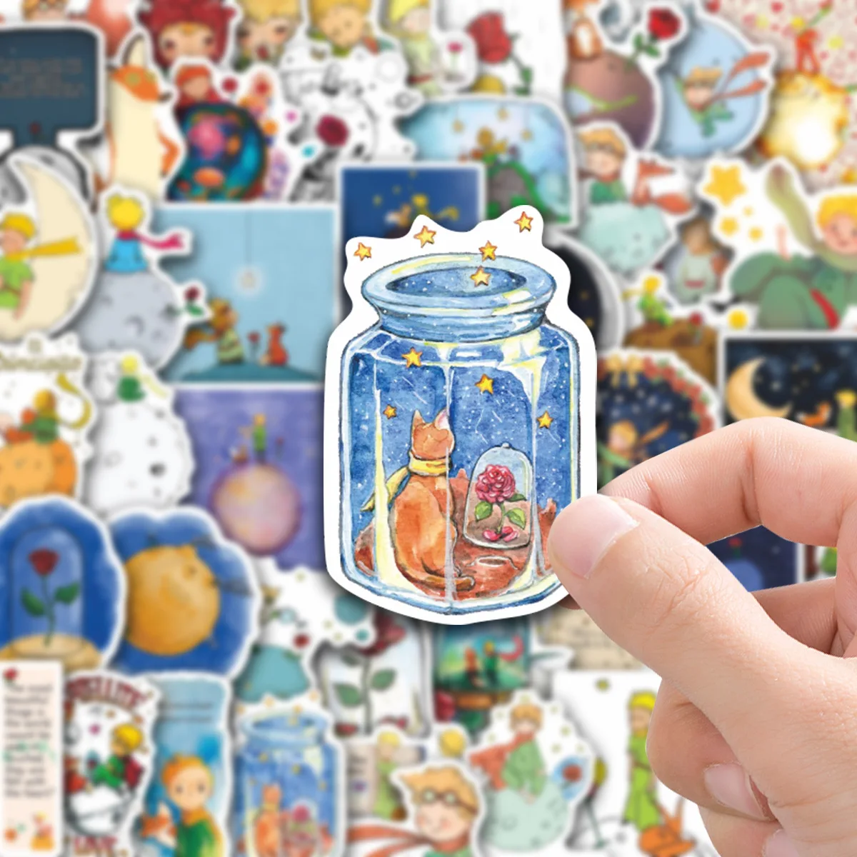 50Pcs Le Petit Prince Stickers Fox Cartoon Stickers Animated Stickers Notebook Decorative Waterproof Stickers