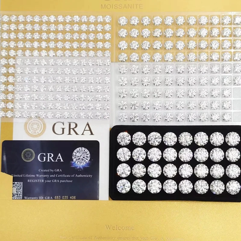 Premium Wholesale White Moissanite Loose Stone For Jewelry Making Material With Report DIY Stone