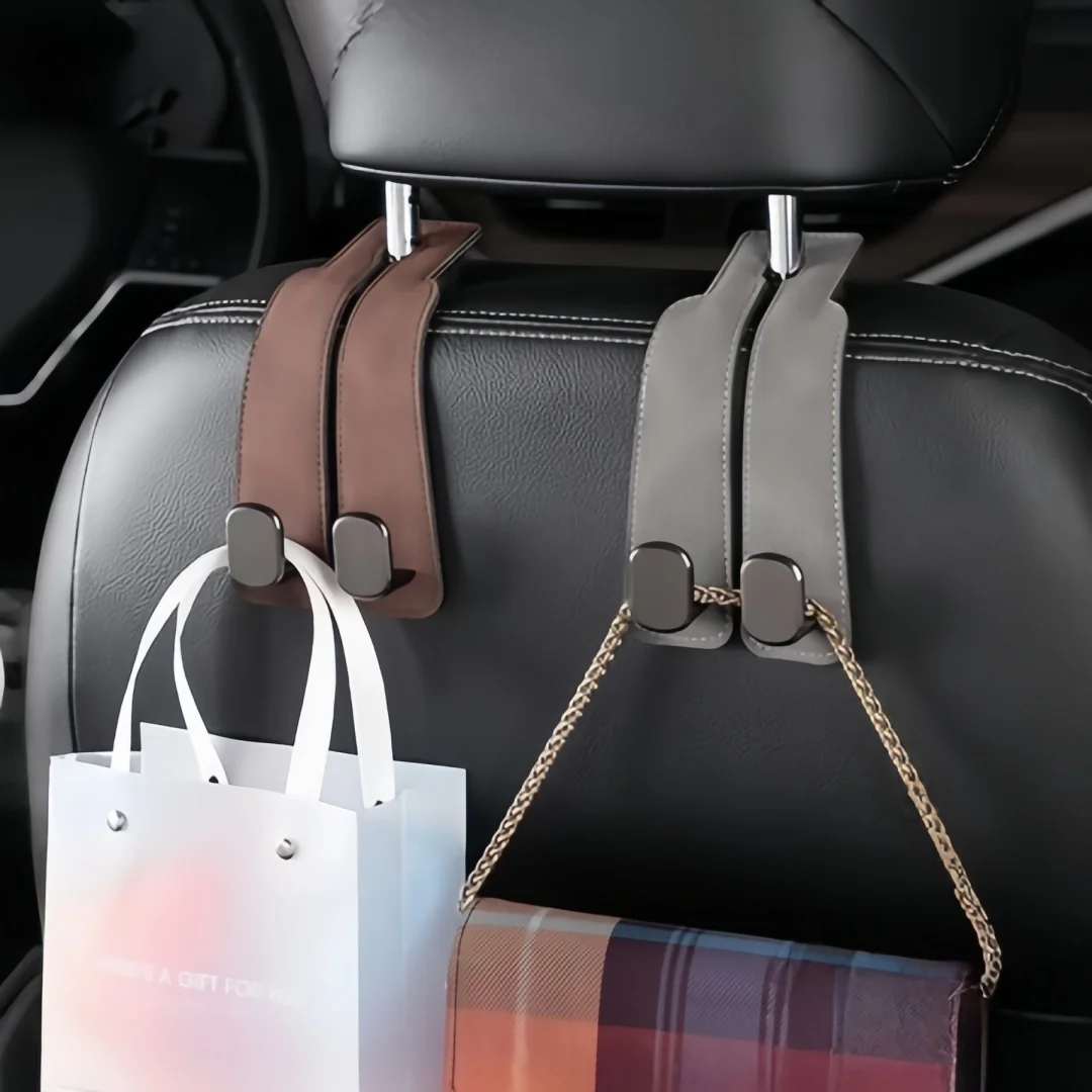 Universeller Auto-Kopfstützenhaken, Doppelhaken für Sitzlehne, Geeignet für Geldbörse, Tasche, Rucksack, Auto-Aufbewahrung, Auto-Innenausstattung – Detail 9
