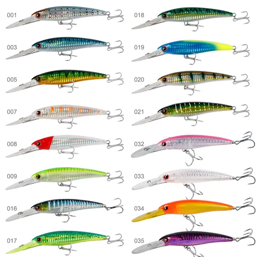Imagen 2 del producto Señuelos de pesca Noeby Trolling Minnow 12cm 14cm 16cm flotante de hundimiento lento Wobbler cebo Artificial lubina señuelo de pesca de agua salada