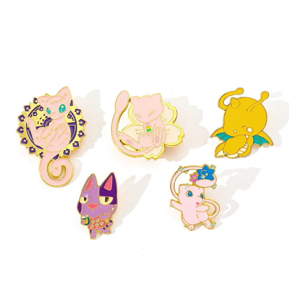 Cute Playful Anime Monsters Enamel Metal Badges Brooches Personalized Jewelry Accessories Gifts for Fans