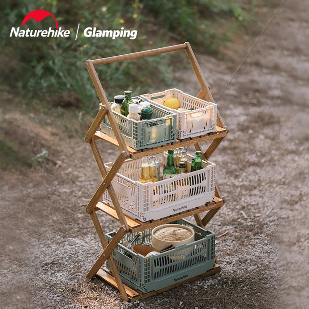 

Naturehike Folding Storage Basket,17L Portable PP Camping Storage Box,Outdoor Picnic BBQ Multi-function Foldable Camping Supplie