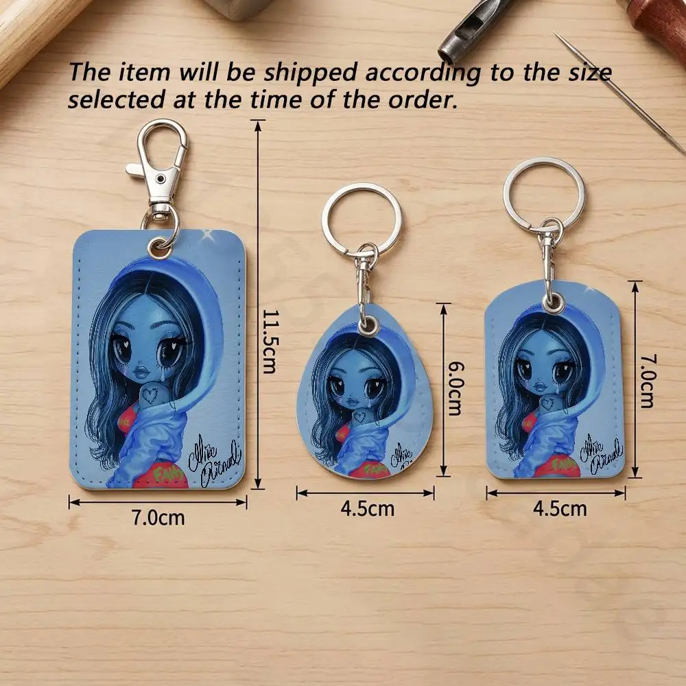 K-KAROL G NO ME ARREPIENTO DE SENTIR TANTO Rectangle Card Case Keychain Access Card Bag Key Tag Ring Leather Card Holder Key view 6