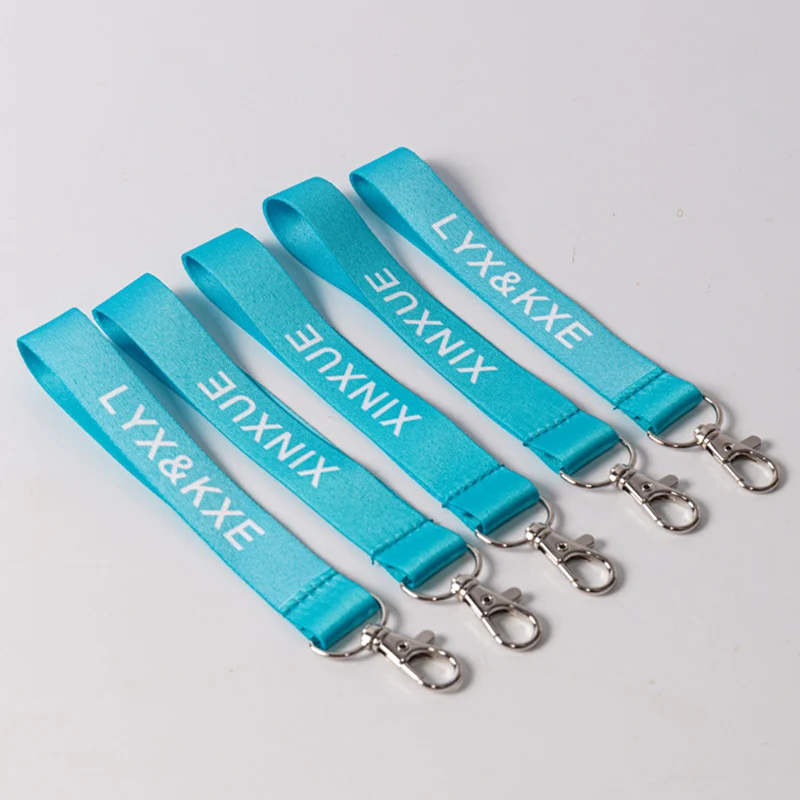 50pcs Short Key Rope With Full Color Custom Logo Personalized Lanyard Print My Logo Company Name for Key Chain Document ID Card