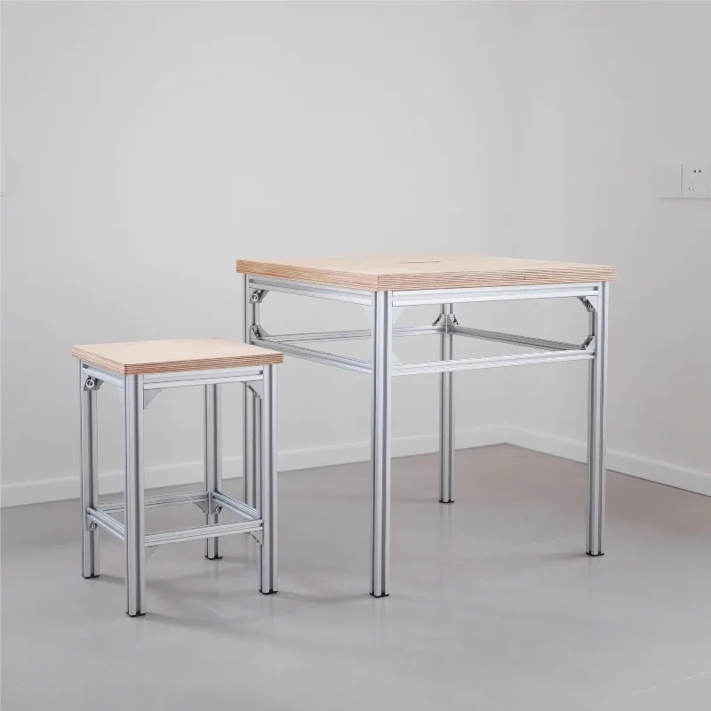 Ocean plate dining table chair living room household aluminum profile tea table coffee table