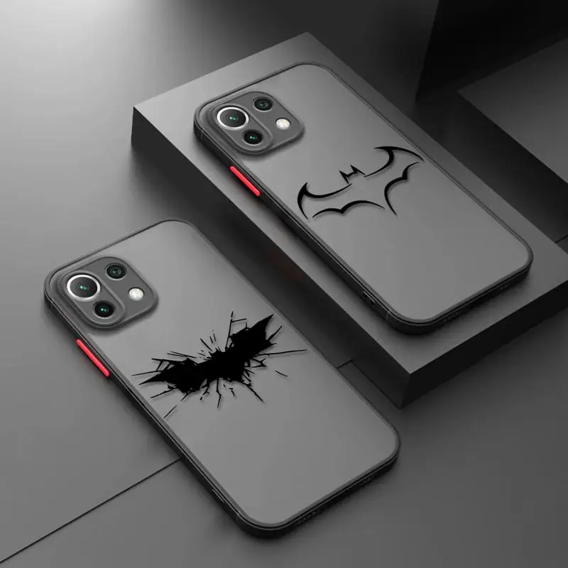 Matte Phone Case For Xiaomi Poco X3 NFC X3Pro M5 M3 F3 M5 M5s Cover for Mi 11 12 13 12X 12T 11T Pro Superheros Batman LOGO