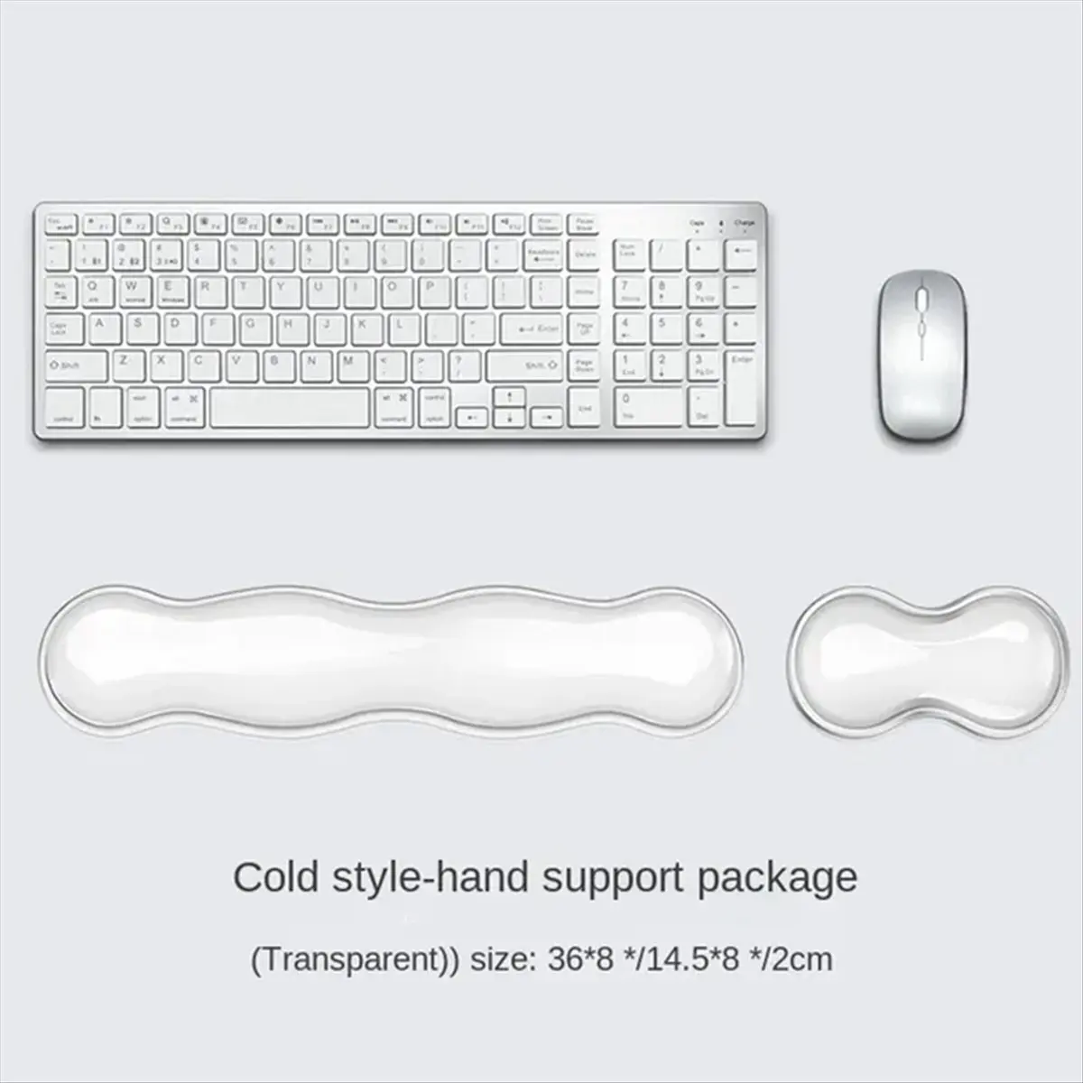 

BaoBao-резиновый коврик для мыши с подставкой для запястья, подставка для клавиатуры, нескользящая силиконовая прозрачная настольная подставка для запястий