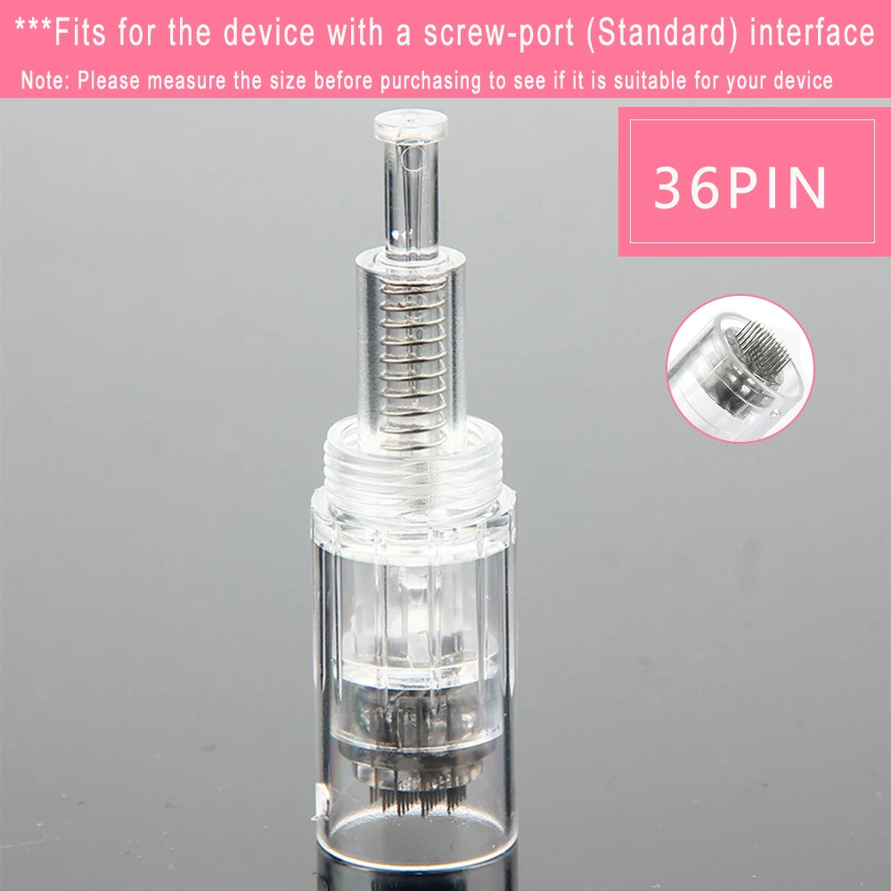 10/20 Stück 12pin/36pin Microneedling DermaPen Nadeln Schraubkartuschen Ersatzköpfe Microneedling Tattoo Nano Mikronadeln – Detail 12