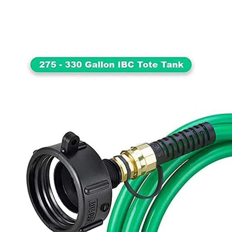 2Pcs IBC Tote Adapter 275 330 IBC Adapter Fine Thread 2Inch NPS Water Tank Garden Hose Adapter Connector