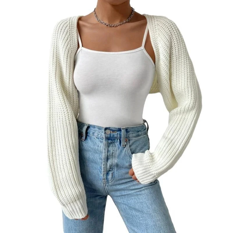 

Oversized Sexy Cardigan Sweater Wind Open Cardigan Cross-Border Fashion Set Women's Spring Season Four Seasons