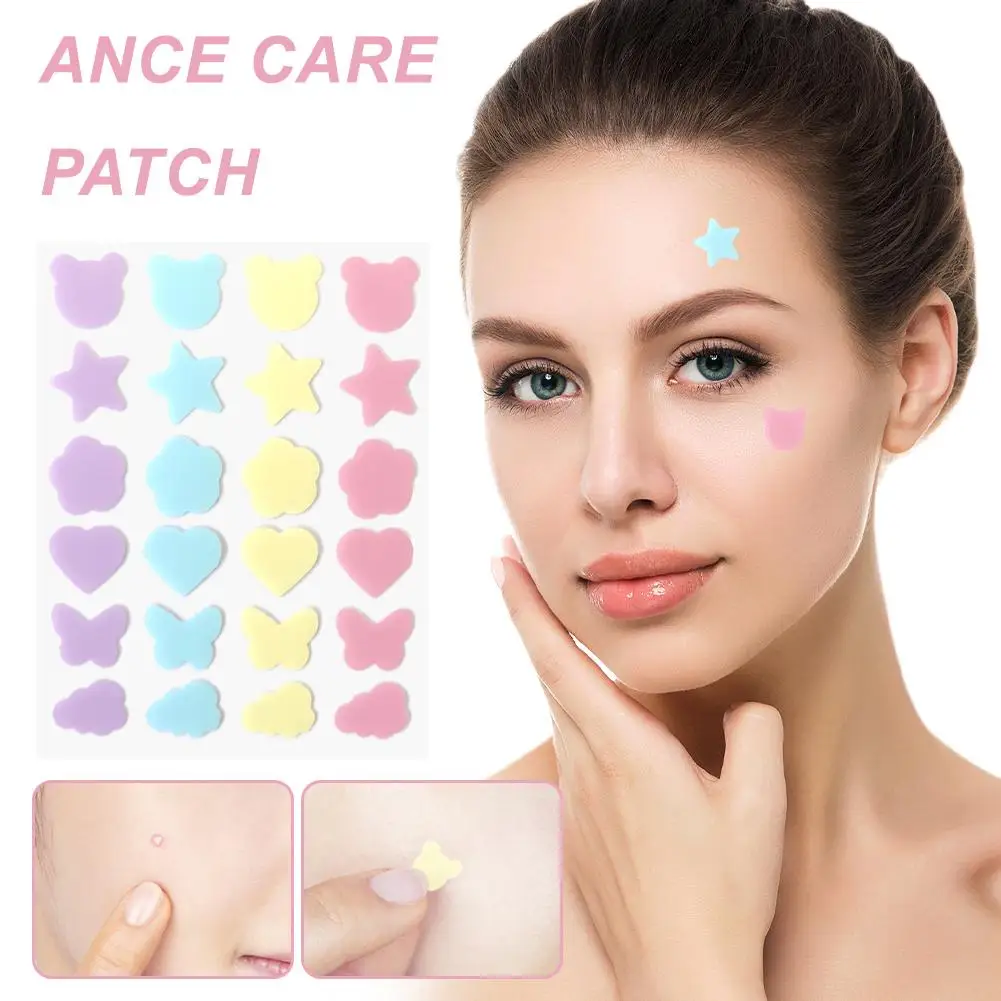 24PCS/set Pimple Patch Acne Colorful Invisible Acne Removal Skin Care Stickers Concealer Face Spot Beauty Makeup