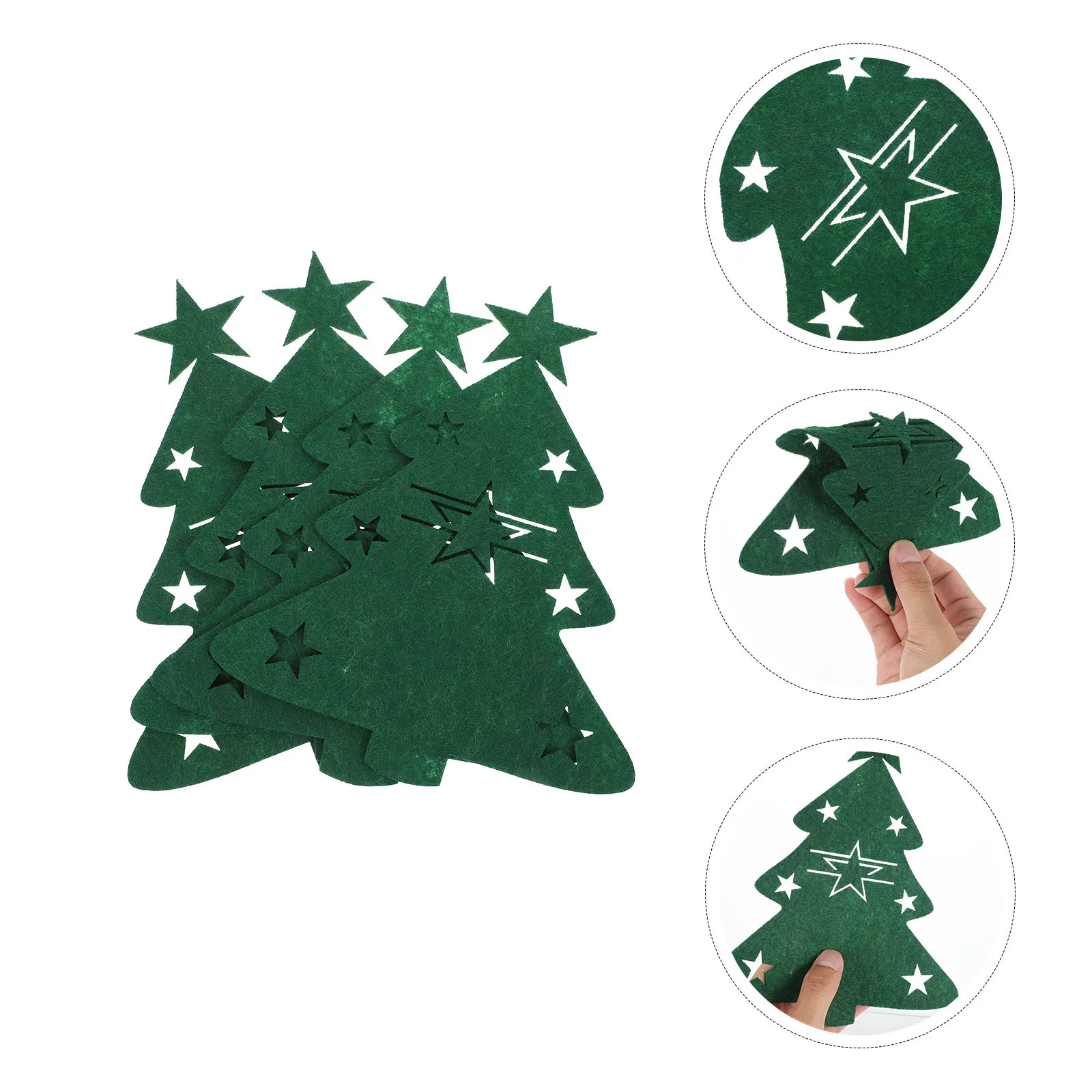 

4Pcs Xmas Tree Cutlery Holders Lovely Unique Tableware Pockets for Christmas Parties Family Gatherings Banquets
