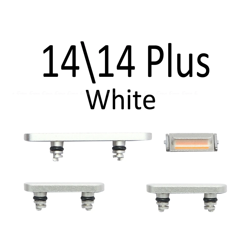 For iPhone 14 15 Plus Pro Max Volume Vibrate Key Switch Power Lock Side Button Full Set Housing Replacement Parts