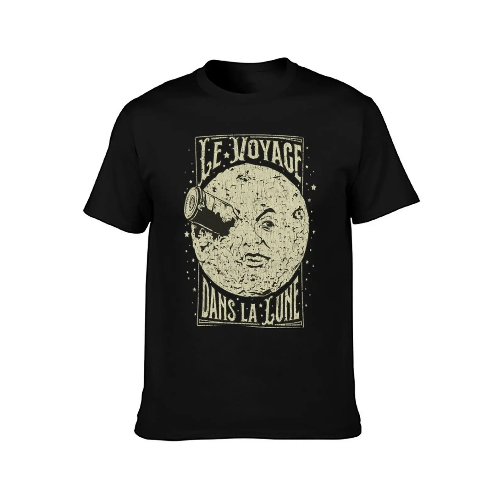 Le Voyage dans la Lune 1902 T-Shirt Summer Casual Cotton Tee Oversized Streetwear Tops Vintage Graphic Print 100% Cotton