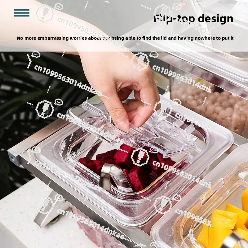 Ice Powder Ingredient,Transparent Jam, Milk Tea Shop Material Box Small Material , Kitchen Seasoning Rack Seasoning