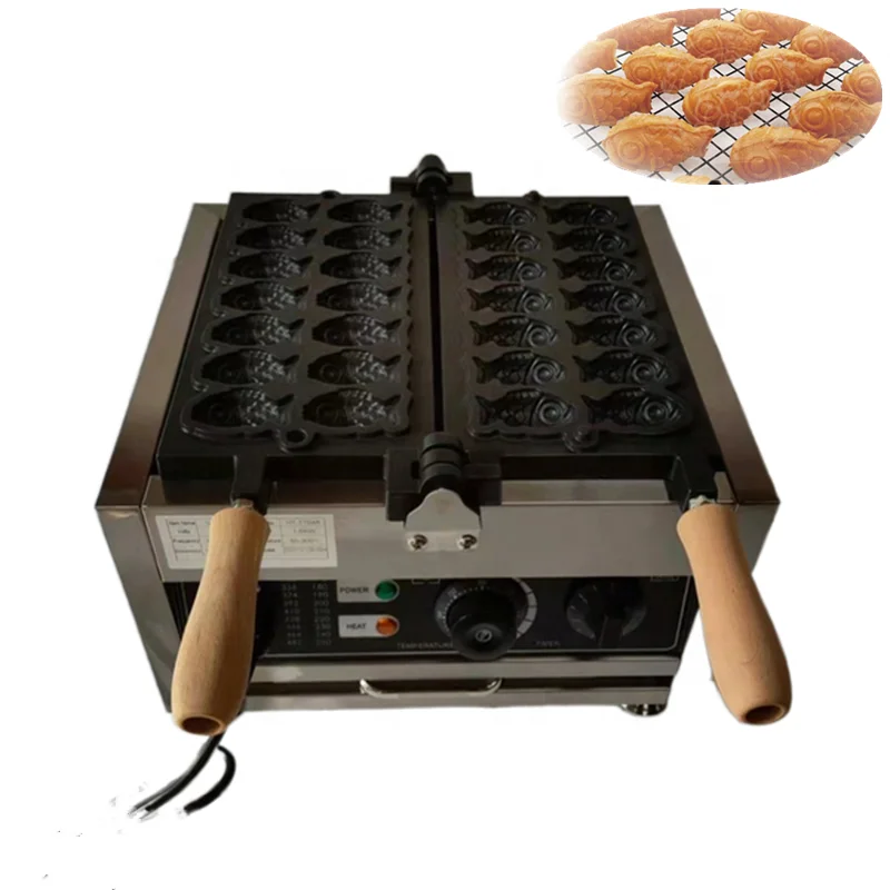 Snack food machine automatic non-stick goldfish waffle machine fish tayaki machine for sale