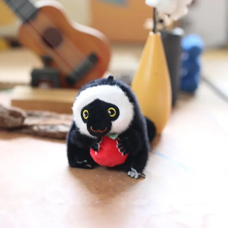 Stuffed Animals Plush Key Chain Cute White Faced Monk Monkey Pendant Plush Toy Monkey Backpack Ornament Brithday Souvenir Kid