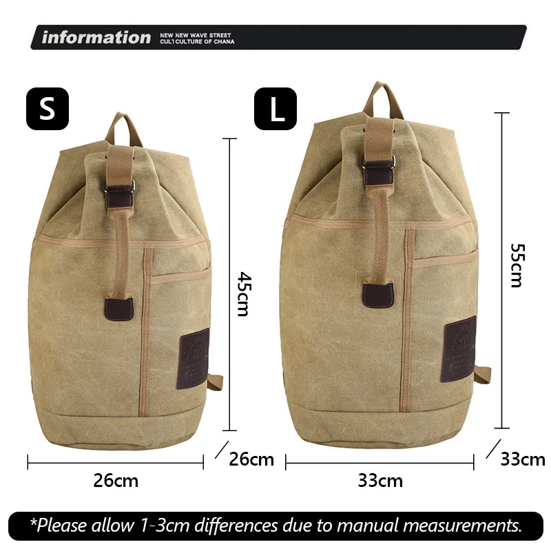 30L 60L Canvas Travel Backpack Men Gym Training Rucksack Large Capacity Men\'s Student School Fitness Sports Shoulder Bag X556A