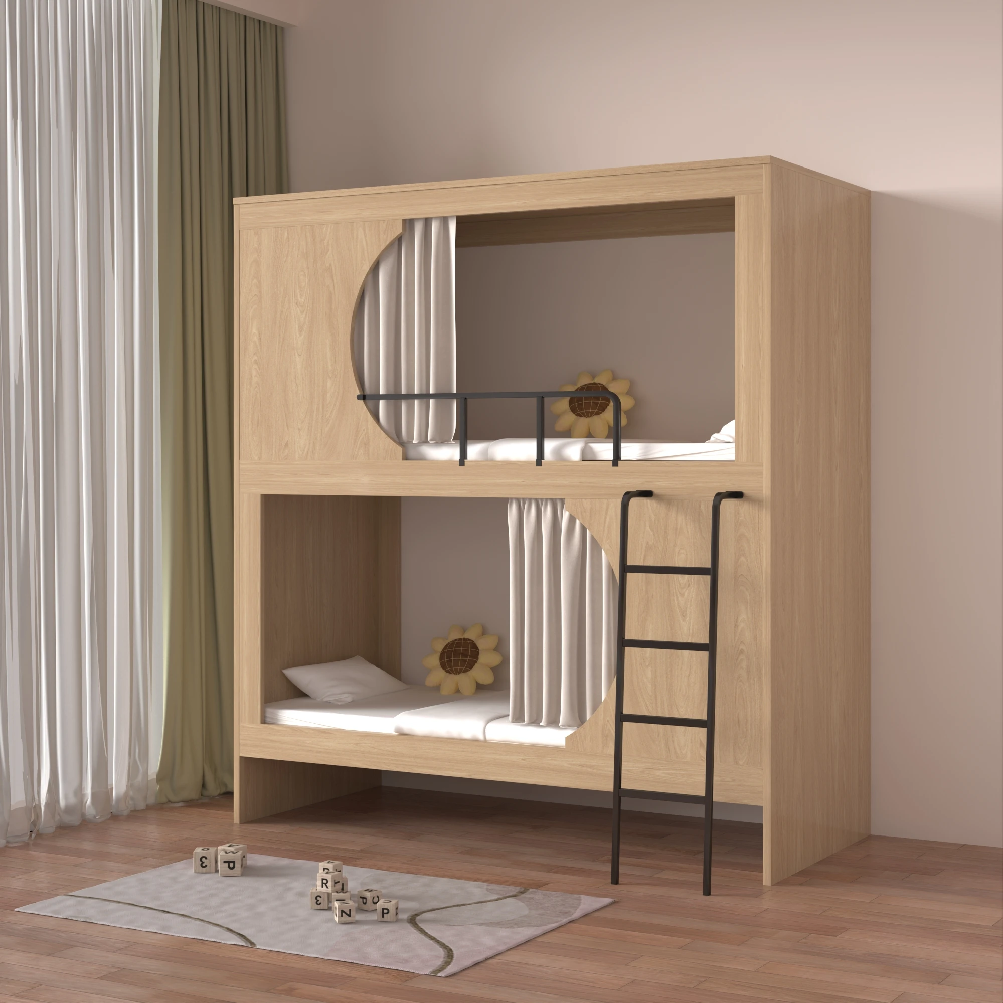 

Factory Direct Sale Bedroom Furniture Wholesale Customized Metal Double Decker Bed Frame Adult Loft Bed