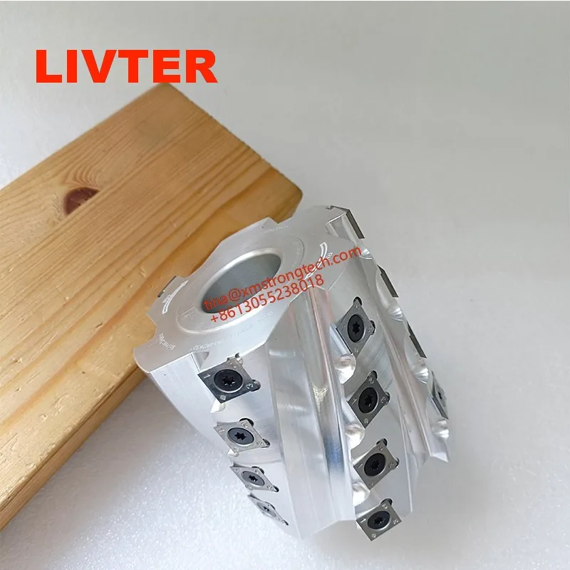 

LIVTER Aluminum Material Light Duty Spiral Cutter Head with 14*14*2.0 Carbide Blade
