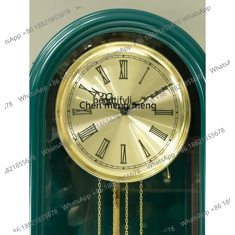 LHY26 ss ss8617 American the Grandfather Clock Living Room Modern Simple and Fashionable Light Luxury Clock Vertical Solid Wood