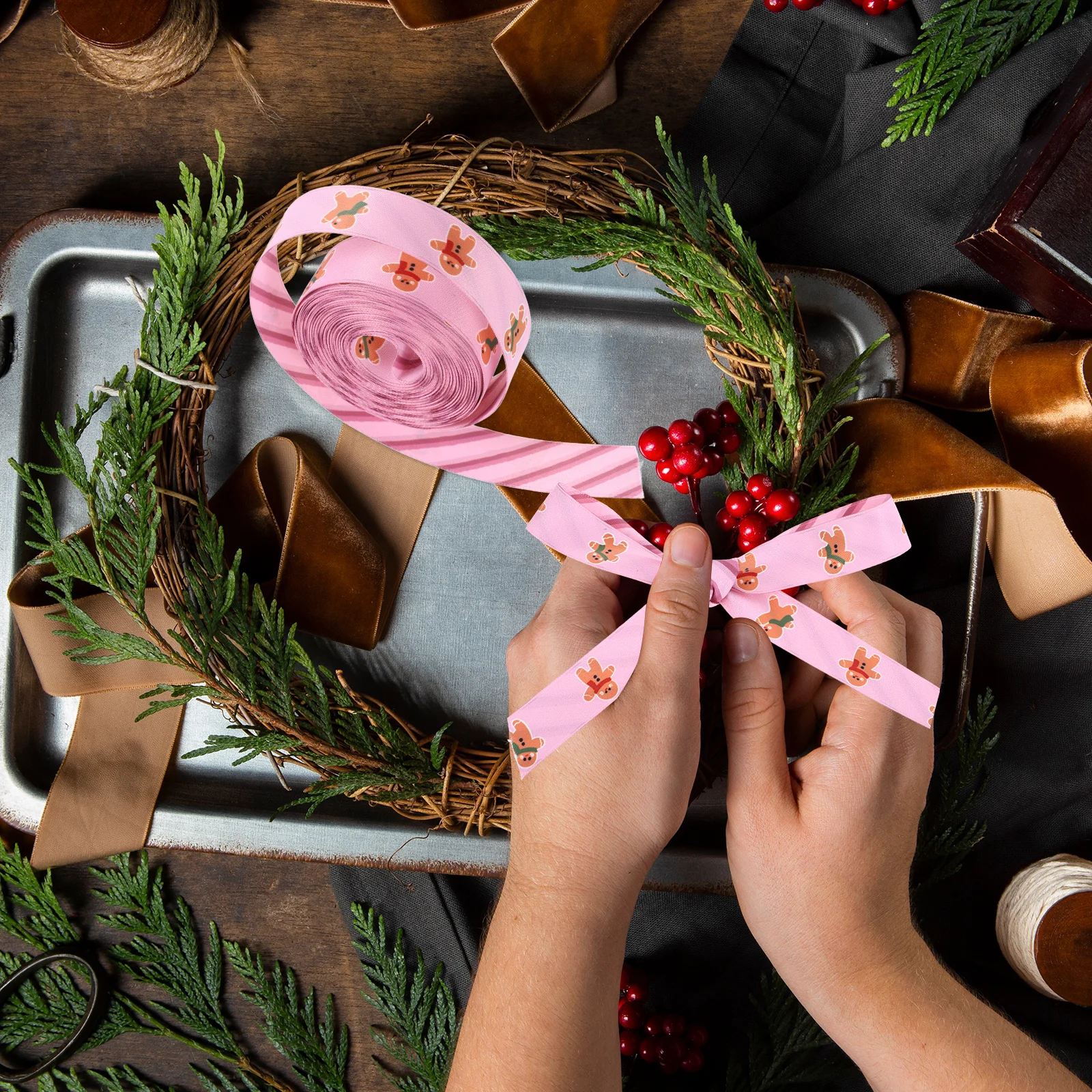 

Christmas Packing Diy Present Wrapping Strap Elegant Decorative Gift Packaging Ornament Party Supplies Flower Wrapping