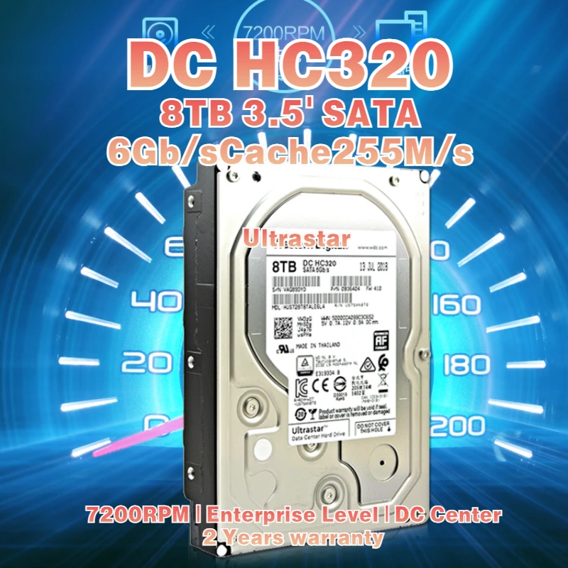 

Western DATA 8tb Enterprise Hard Disk Desktop Mechanical NAS Storage Monitoring Security 8000G 7200rpm 256M SATA 99 NEW