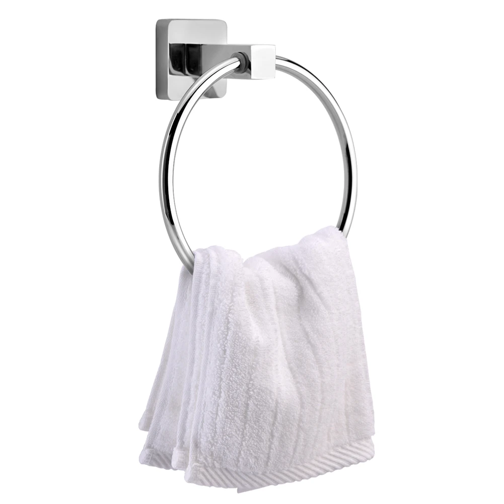 

Bath Towel Ring, Bathroom Hardware Set, Thicken Stainless Steel Hand Towel Holder for Bathroom Modern Round