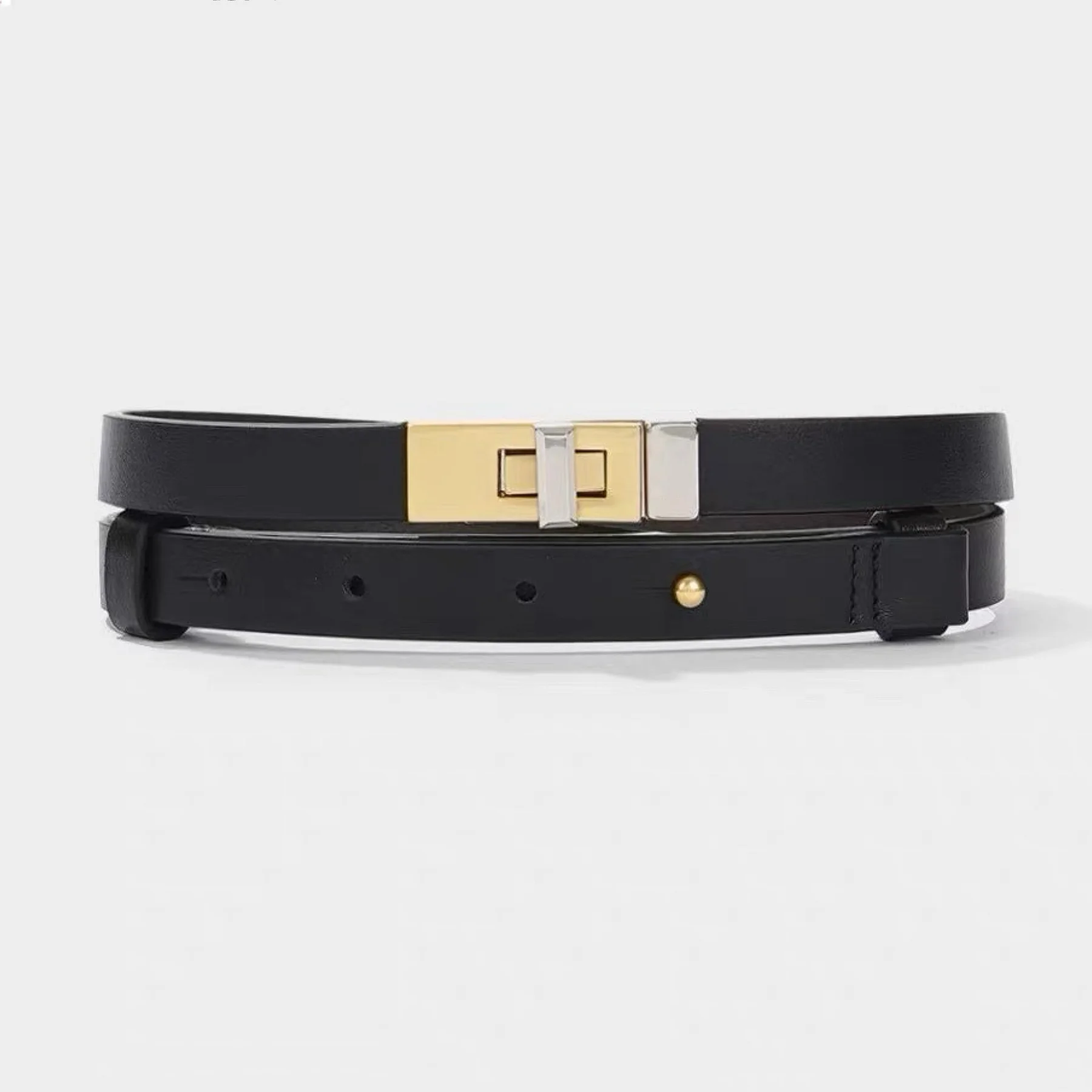 high-quality-leather-belt-square-buckle-versatile-fashion-classic-tim26-early-autumn-lemon-cheese-women's-accessories