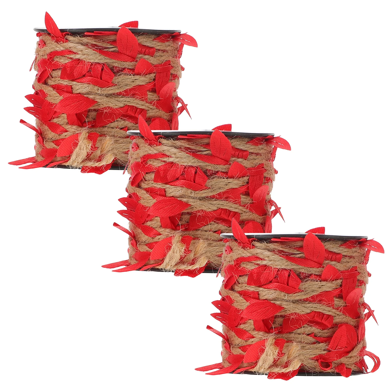 

3 Rolls Faux Maple Leaf Garland 10M Jute Twine Artificial Autumn Vine Red Hanging Decoration for Party Wall Simulator Fall