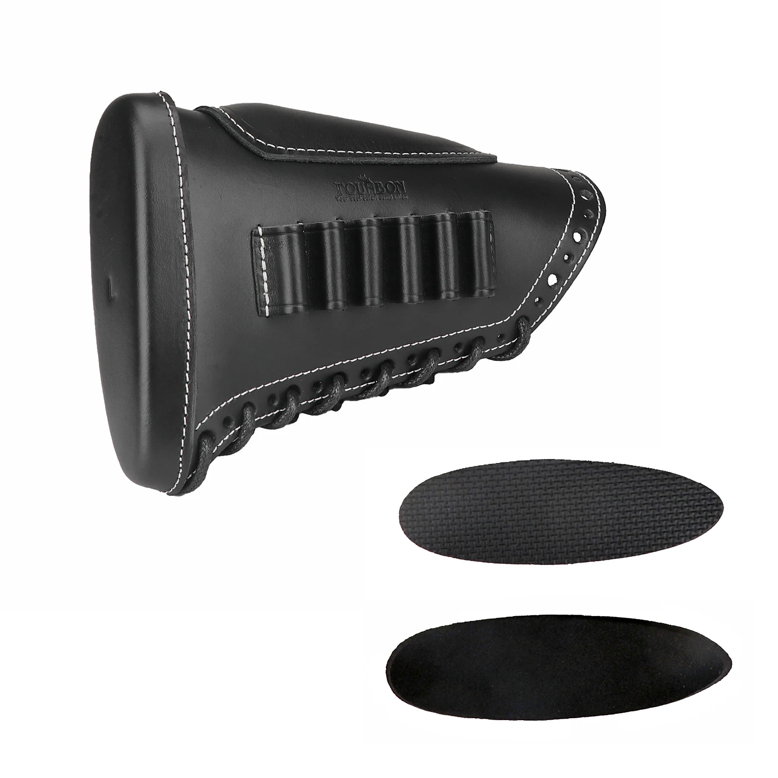 tourbon-射撃革ライフルチークレスト調節可能な銃銃床カバープロテクターパッドカートリッジ弾丸ホルダー狩猟
