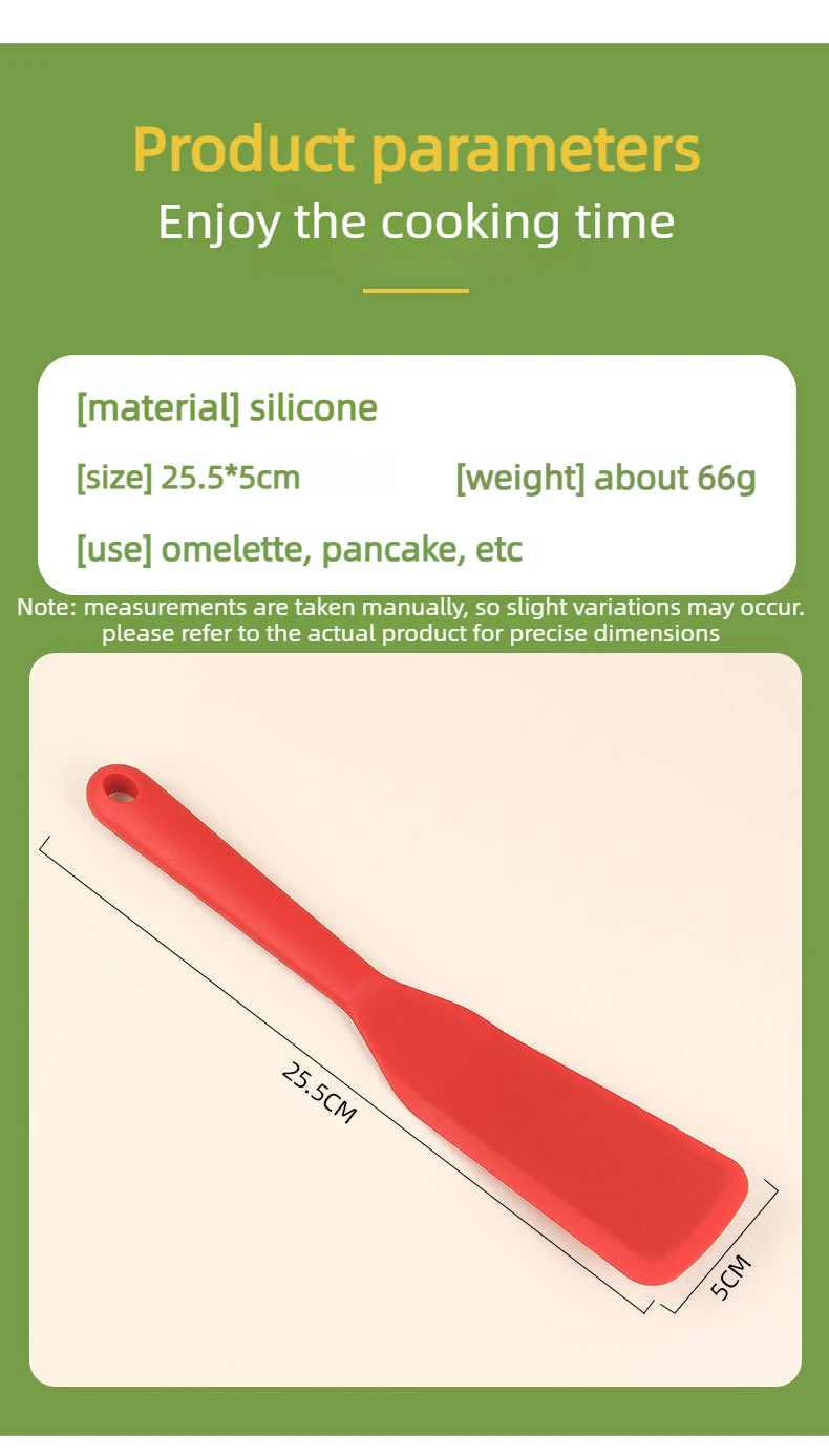 7-Farbige Silikon-Bratschaufel mit Antihaftbeschichtung Küchen-Pfannkuchen-Brateier-Transferschaufel Steak-Schaufel Küchen-Backwerkzeuge – Detail 6