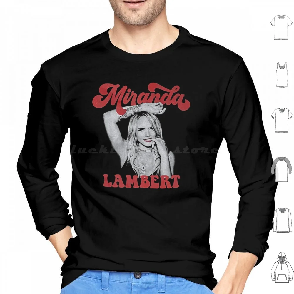 Miranda 1 Sudadera con capucha de algodón de manga larga Miranda Lambert Country Music Miranda Lambert Music Cowboy Country Lyrics