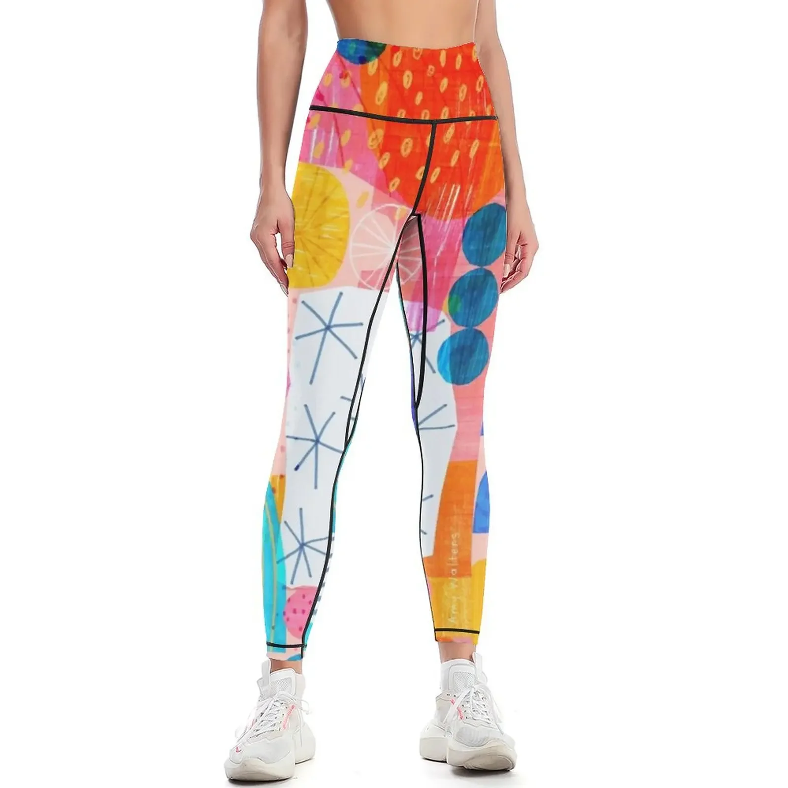 Felt Pen Happiness Leggings sports for gym Jogger pants Fitness clothing Womens Leggings