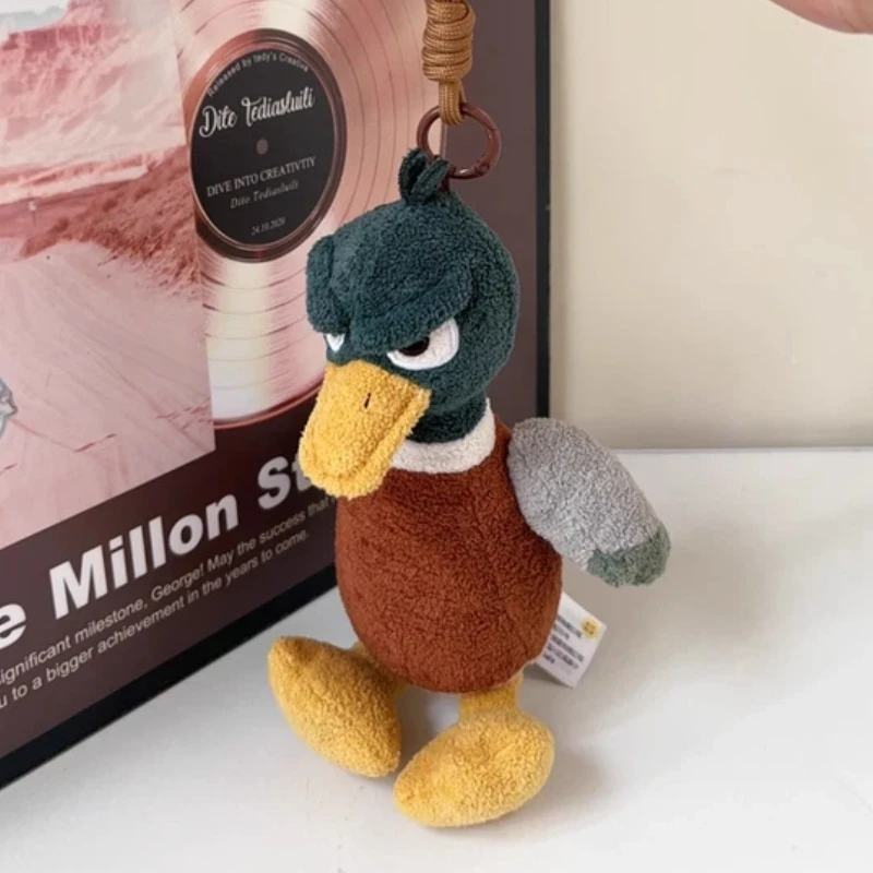 Brinquedo de pelúcia pato bonito boneca dormir travesseiro pingente boneca menina presente aniversário pele macia amigável requintado dos desenhos animados encosto