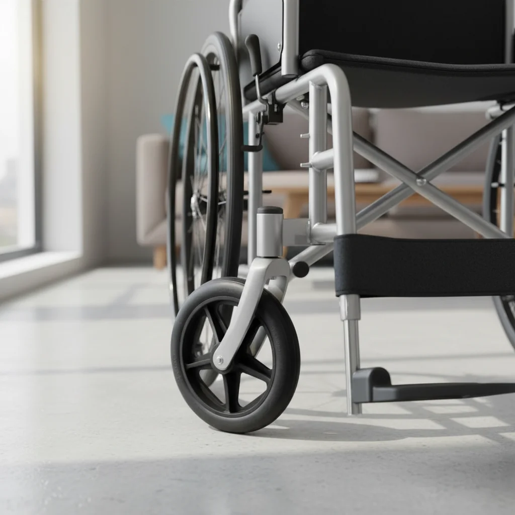 Flexible Rubber 6 Inch Solid Tire Wheel Wheelchair Caster Shoppin Cart Wheels Travelling Trolley Caster