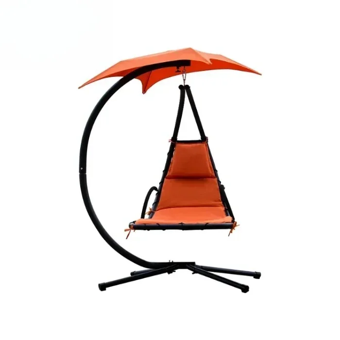 Plastic Wicker Rattan Hammock Swing, Outdoor Hanging Swing for Garden Patio