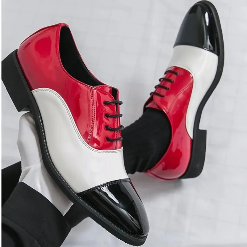 Men Dress Shoes Fashion Business Casual Shoe High End Stage Performance Shoes for Man Luxury Designer Oxford Shoe Zapatos Hombre